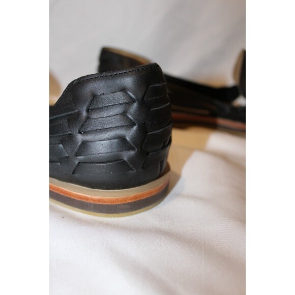 Nisolo Leather Sandal Huarache Men\'s BLACK NWOB MSRP $150